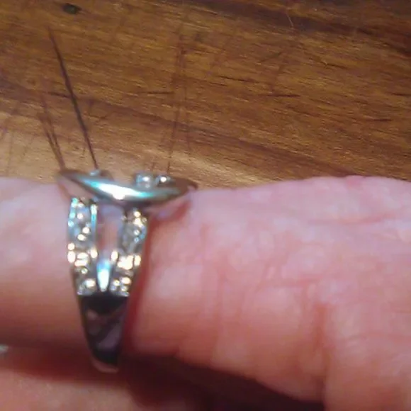 double heart ring with crystals - Picture 6 of 7